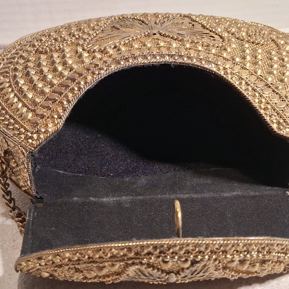 Earthbound Trading Brass Beaded Butterfly Crossbody Purse - Picture 4 of 6